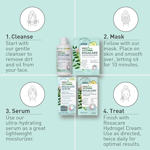 Procure Rosacare Sheet Face Mask - 5 Pack