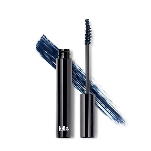 Jolie Ultra Dramatic Luxury Lash Mascara W/Curling Brush - Hypoallergenic, Paraben Free (Navy)