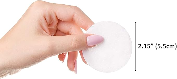 Organic Cotton Rounds, 400 Count - Makeup Remover Pads for Face, Lint-Free