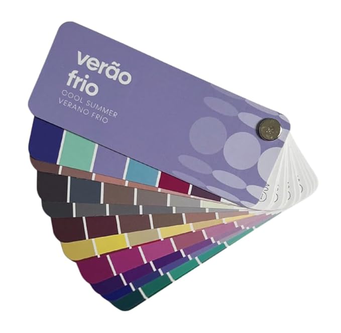 Multilingual Cool Summer Palette Color Fan by Studio Immagine, Personalized Color Guide for Cost Saving, Smart Shopping, Outfit & Wardrobe Planning; Verano Frio/Verao Frio