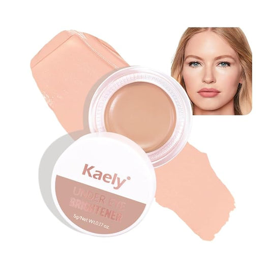 evpct Pink under Eye Corrector Brightener Concealers for Older Women Dark Circles, under Eye Cream Pot Concealer Full Coverage Peach Color Corrector Makeup, Nourishing Waterproof, Nude Pink