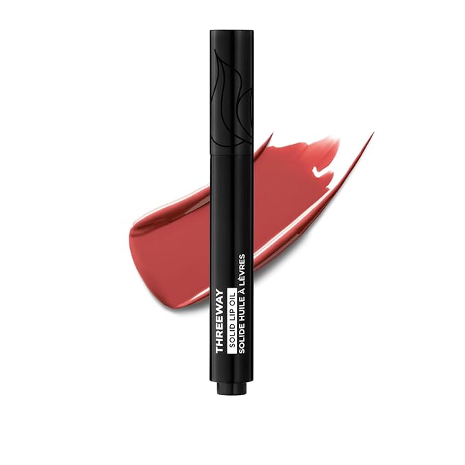 Deck of Scarlet Threeway Solid Lip Oil, Vegan Formula With Hyaluronic Acid and Hydrating Oil Blend, Glossy Finish - Natural Nectar