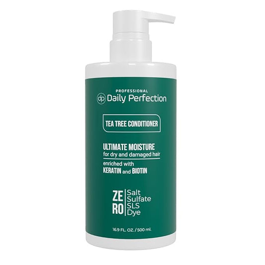 (dp) Tea Tree Conditioner – Hydrate & Soothe Dry Scalp and Hair – Clean + Salon-Grade Formula with Biotin & Keratin
