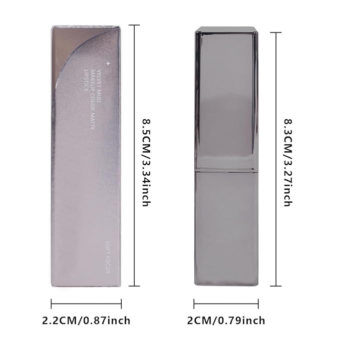 Brown Matte Cream Lipstick,Velvet Waterproof Long Lasting Smudge Proof for Women Lip Stick,Magic Lipstick 24 Hours Original Lip Liner Makeup,labiales mate 24 horas originales,Vegan,1 Count