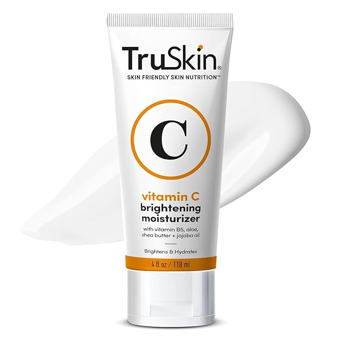 TruSkin Vitamin C Cream for Face – Brightening Moisturizer, Anti Aging, Hydrating, Skin Wrinkle Cream – Vitamin B5, Vitamin E, Jojoba Oil, Aloe Vera & Green Tea, 4 Fl Oz