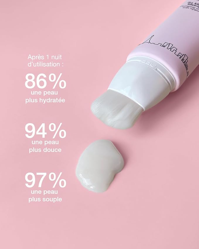 Sampar So Much To Dew Midnight Mask - Overnight Re-plumping Mask with Hyaluronic Acid - Hydrates & Restores Skin - All Skin Types - Cruelty-Free Paris Beauty - Rejuvenates & Moisturizes (1.7 oz)