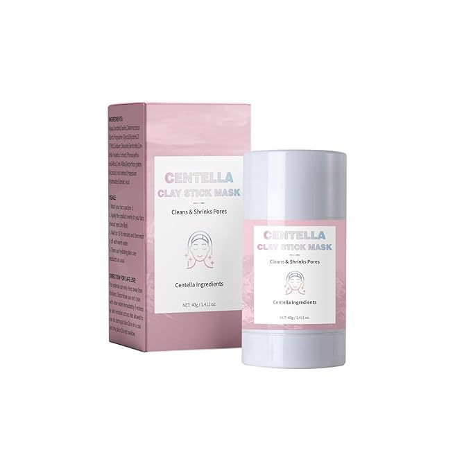Centella Clay Stick Mask, Purifying Clay Face Mask for Blackhead Remover & Pore Cleanser, Oil Control Moisturizing & Soothing Cleansing Facial Mask Skin Care, For All Skin Types