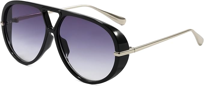 AIEYEZO Oversized Aviator Sunglasses Women Men Fashion Retro Big Frame Sun Glasses Designer Ladies Shades