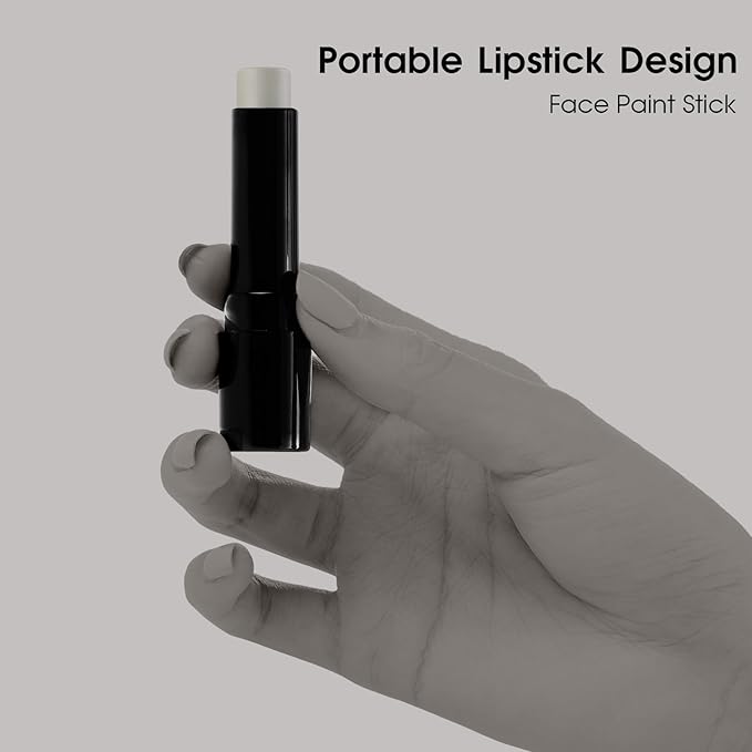 BADCOLOR Grey Face Body Paint Stick, Cream Gray Eye Black Full Body Paint Sticks, Professional Face Paint for Halloween SFX Makeup Cosplay Joker Zombie Vampire Costume Parties