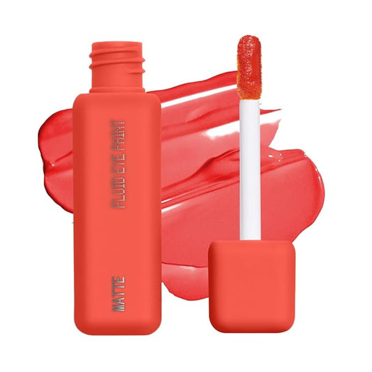 about-face Matte Fluid Eye Paint Marigold – High-Pigment Liquid Eyeshadow, Long-Lasting, No-Budge Matte Finish, Vegan & Cruelty-Free (Bright Coral)