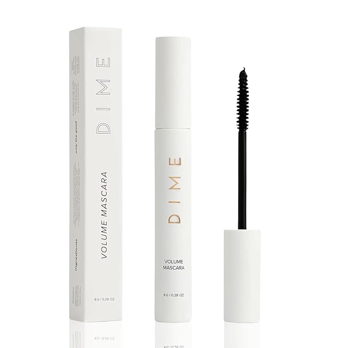 DIME Beauty Volume Mascara - Smudge-Proof Tubing Mascara for Fuller, Thicker Lashes, Adds Volume & Length, Black 0.28 oz / 8 g