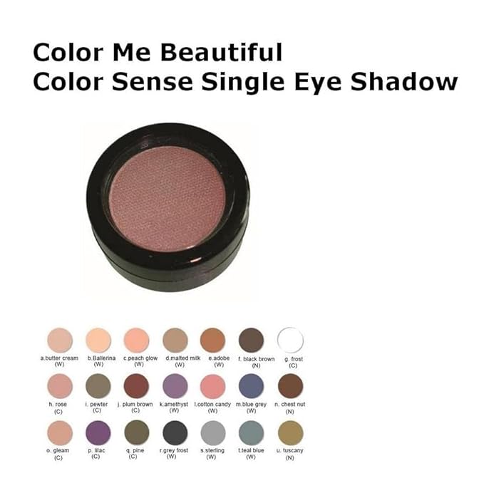 Color Me Beautiful Color Pro Single Eyeshadow, Full Pigment and Long-Lasting Pressed Powder, Cruelty-Free