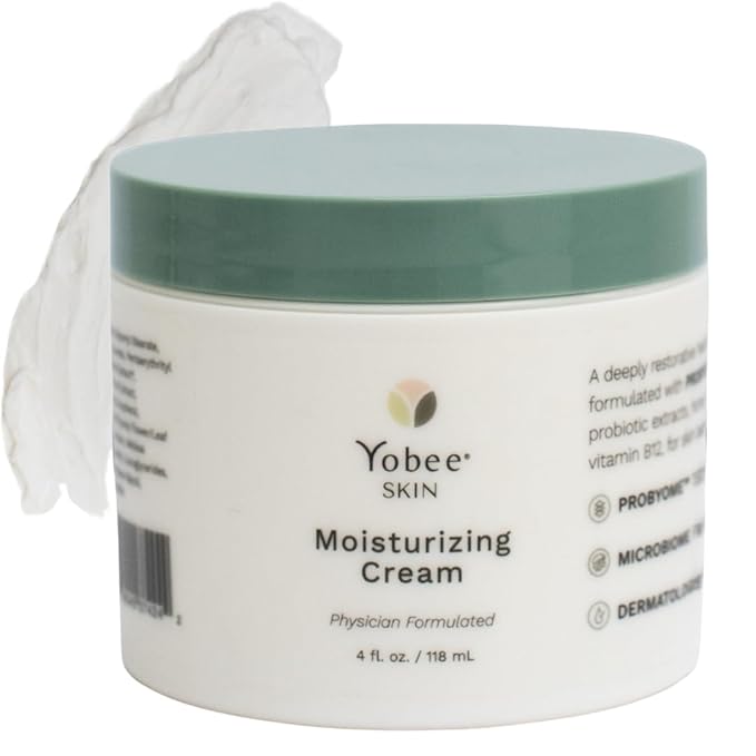 Yobee Body & Face Cream for Dry, Itchy Skin | Dermatologist Formulated | Probiotics, Honey, Turmeric, Vitamins B12 & E, Ceramides, Shea Butter | Fragrance Free | For Kids & Adults | Soothe Eczema