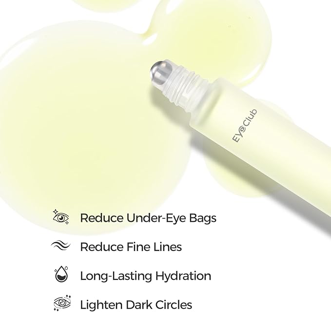 Retinol Under Eye Brightener Roller - Jojoba Oil Eye Serum with Roller Massage - Anti-Aging eye Treatment for Help Skin Barrier Repair, Reduce Fine Lines