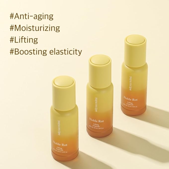 Papa Recipe Noble Rot Lifting Ampoule 30ml – 62.1% Fermented Grape Extract & Hyaluronic Acid – Double Layer Serum for Hydration, Firmness & Radiance – Korean Skincare