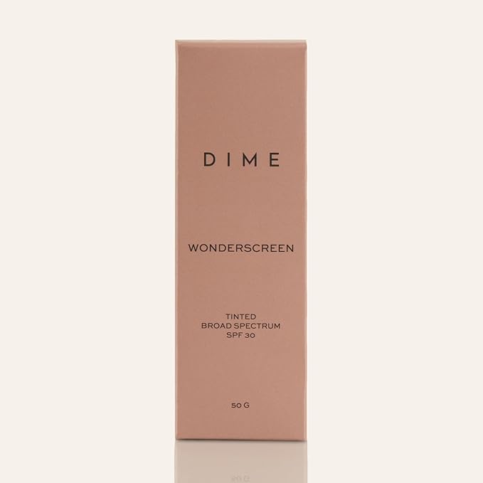 DIME Beauty Tinted Glow Wonderscreen SPF 30, Mineral Sunscreen for Face with 19% Zinc Oxide, Tinted Moisturizer with SPF, 50 g (Deep)