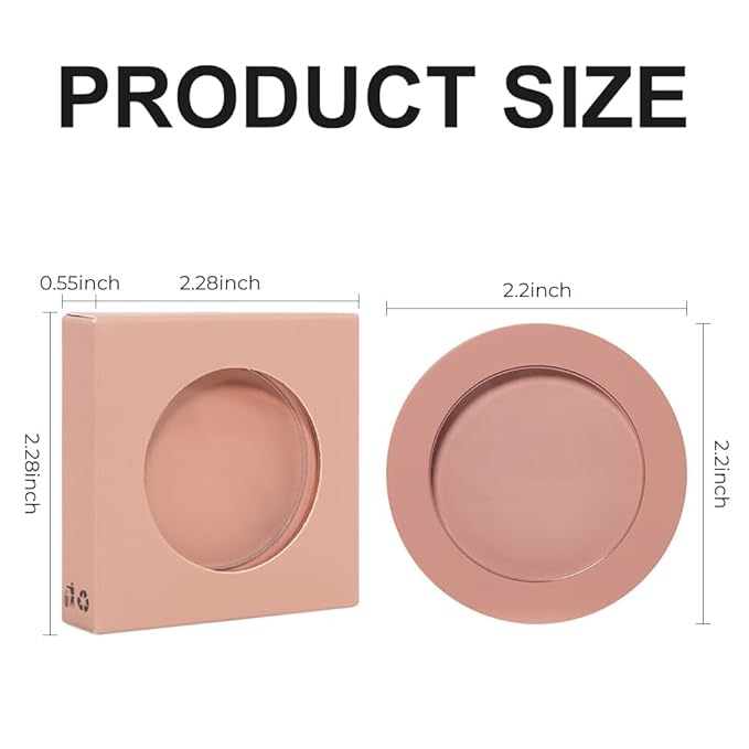 Soft Peach Orange Matte Powder Blush Palette Cheeks Face Makeup, Achieves an Elegant, Natural Finish, Lightweight, Smooth, and Long-Lasting without Smudging, Suitable for All Skin Tones