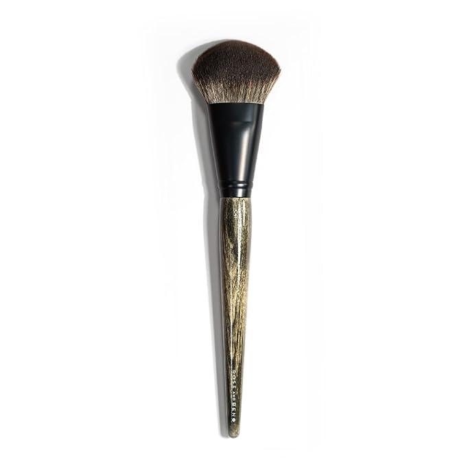 Rose and Ben Beauty Makeup Tools - C42 Foundation Brush, C41 Blush Brush and Setting Puff