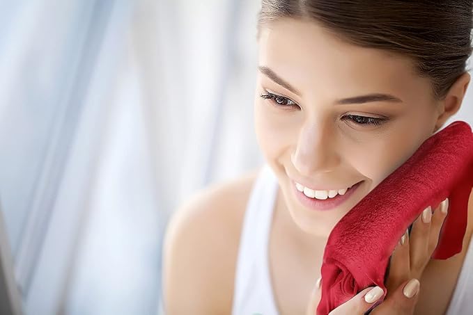 Softolle 100% Cotton Washcloths 60 Pack (12x12 Inches) Soft, Highly Absorbent Washcloth, Face Towels, Wash Cloths for Face, Ring Spun, Bulk Pack (Burgundy)