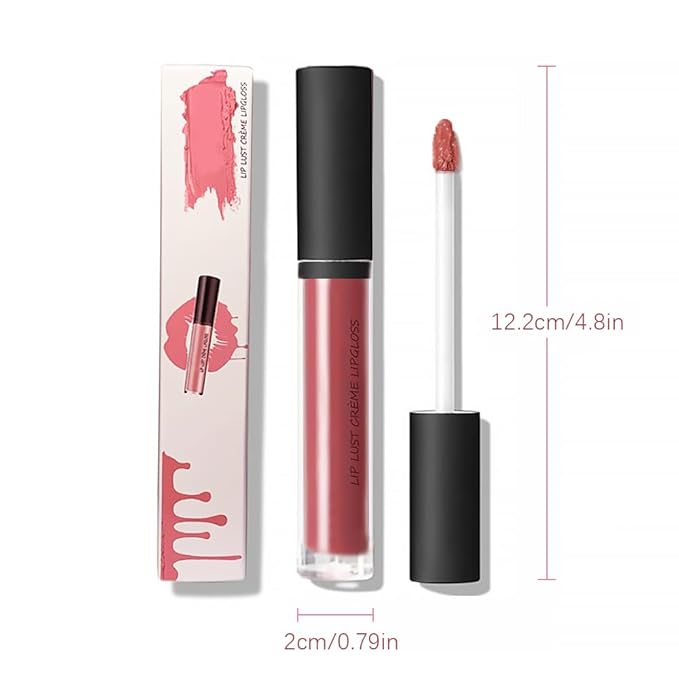 12 Colors Cream Texture Lipstick, 2026 Upgrade 12 Colors Lips Staining Lip Oil Long Lasting Lip Gloss Natural Non-Stick Non-Fading Liquid Lipstick, Hydrating Lip Tint Waterproof LipStain (#11)