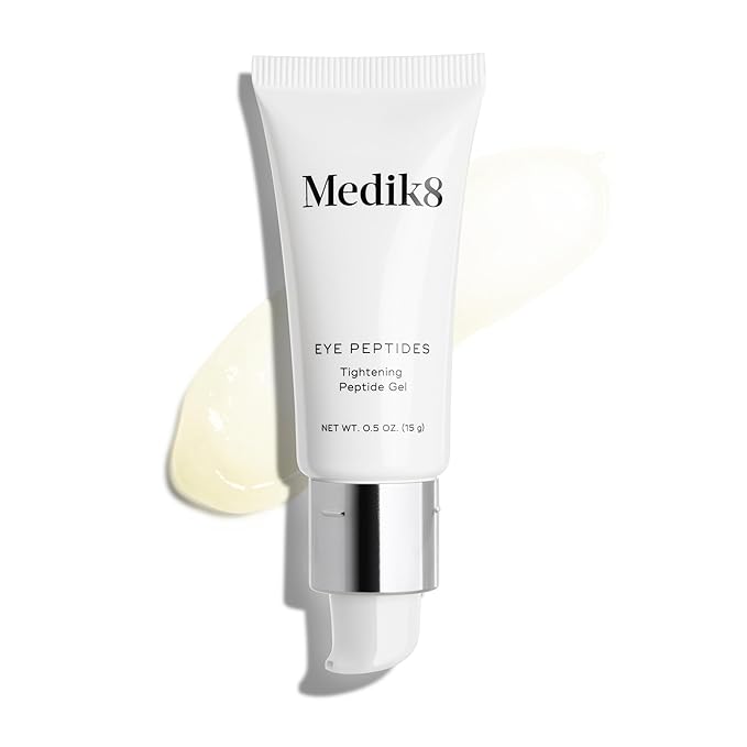 Medik8 Eye Peptides Gel - Daily Under Eye Gel - Anti Aging Serum - Hydrating Serum Gently Smooths Bags and Wrinkles - Vegan and Gluten Free - 0.5 oz