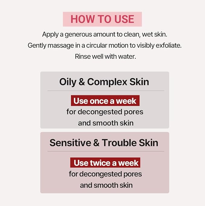 HEIMISH RX AHA BHA Enzyme Scrub - Facial Exfoliating Scrub, Chemical Exfoliant, Gentle Exfoliator for face with Salicylic Acid, For All Skin Types, Skin Texture Improvement, 130ml (4.39 fl.oz)