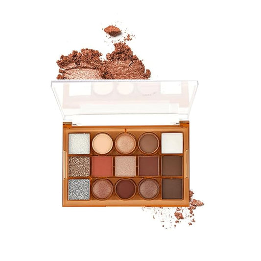 Eyeshadow Palette Makeup – Neutral Nude Matte & Shimmer Eyeshadow Palette, High Pigment Waterproof Glitter Eye shadow,Blendable Pink, Brown, Rose Gold Eye Makeup (F-01#, 1 Count (Pack of 1))