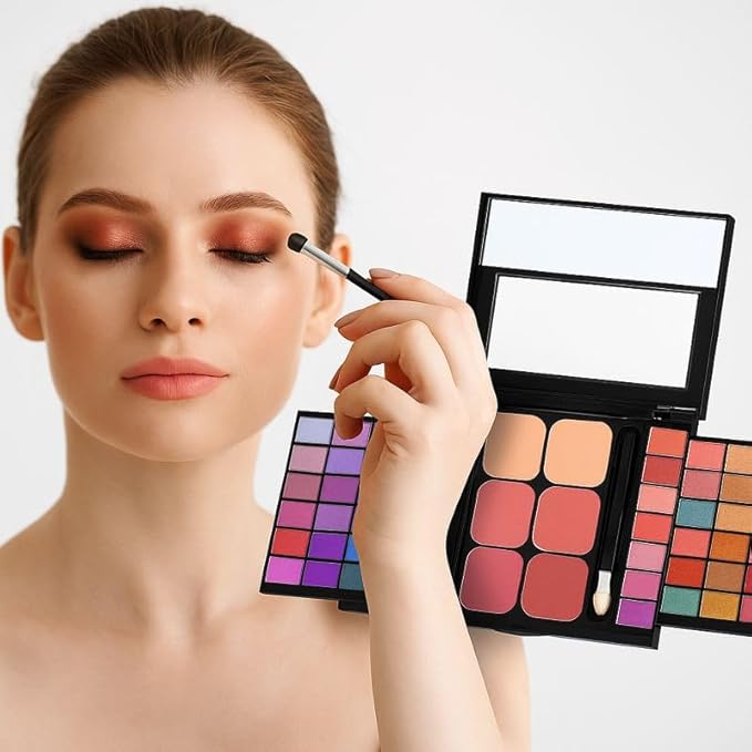 Malibu Glitz 66 Color Eyeshadow Palette – Highly Pigmented Matte & Shimmer Shades – All-in-One Makeup Kit for Eye Looks – Blendable, Long-Lasting, Cruelty-Free