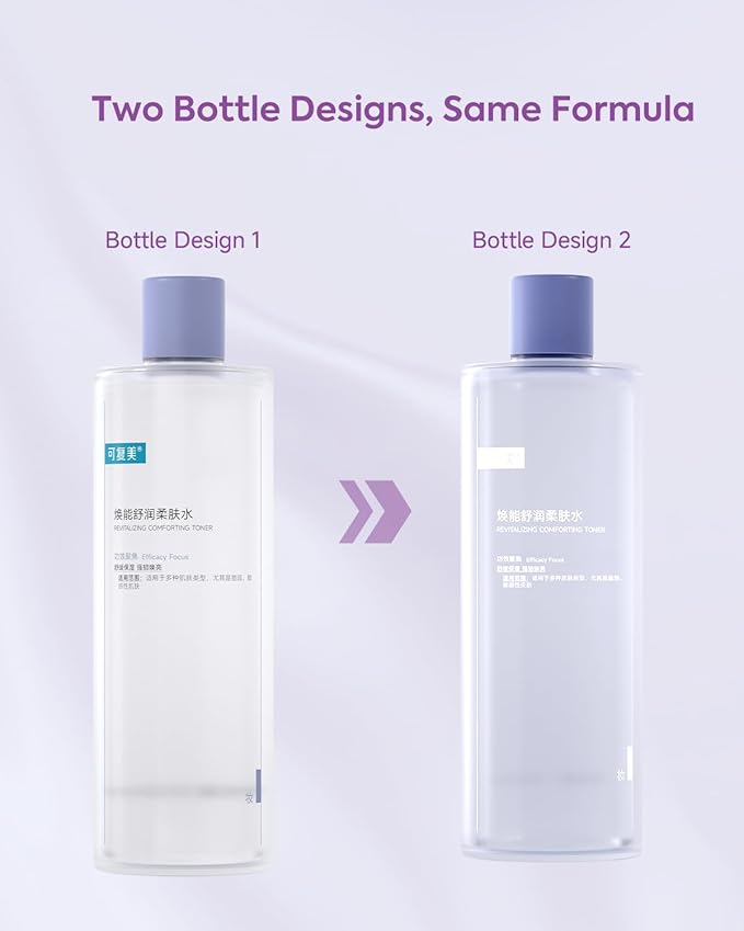 KOMFYMED Revitalizing Comforting Facial Toner with Ectoin & Hyaluronic Acid, Soothing & Hydrating Facial Essence for All Skin Types,Great for Cotton Pad Facial Masks, 500ml / 16.9 fl.oz