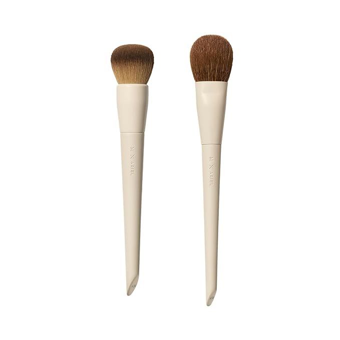 Morphe x Ariel Sunkissed Skin Duo - Makeup Brush Set Including A24 Signature Foundation & A58 Cream Contour Brushes - Professional Makeup Tools for Flawless Blending & Sculpting (2 Piece Set)