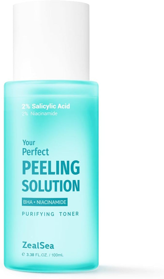 Salicylic Acid Toner, Blackhead Remover, BHA Liquid Exfoliant (CICA, 3.38OZ, Travel Size), ZealSea Pore Minimizer for Face, Gentle Alcohol Free BHA Toner for All Skin with Niacinamide, Redness Relief