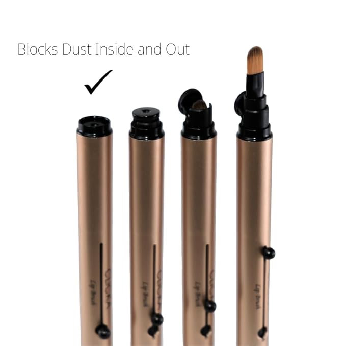 Retractable Automatic Lid Brush (Champagne gold) (Sponge)