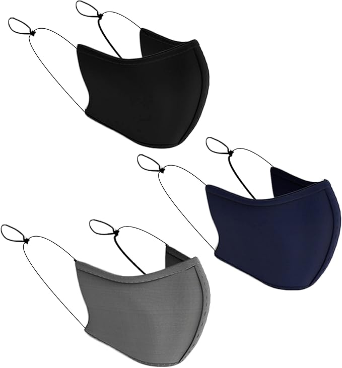 TUFF Face Mask Adult XL Large Size 3 Pack- C Shaped Design Making Breathing Easier