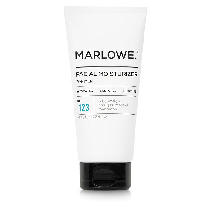 MARLOWE. No. 123 Facial Moisturizer 6 oz, Daily Face Lotion with Aloe Vera & Green Tea Extract, Hydrates, Nourishes, Restores & Soothes, Lightweight, Non-Greasy, Fresh Aloe Citron Scent