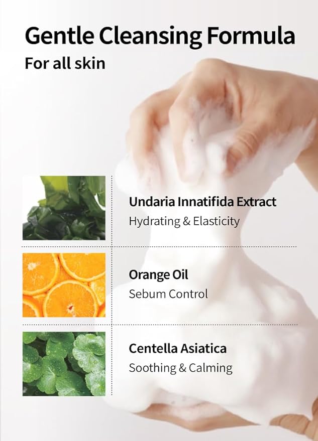 BEAUDIANI Pure Foaming Cleanser | Gentle Cica & Orange Oil Face Wash, Vegan Makeup Remover & Pore Care for Sensitive & All Skin Types