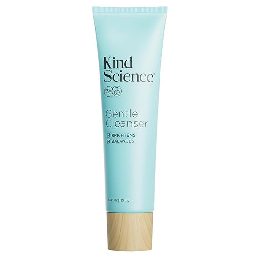 Kind Science Gentle Face Cleanser - Face Wash for Women & Makeup Remover with Vitamin C - Facial Cleanser for Dry Skin - Paraben, Dye & Fragrance Free, Cruelty Free, 4.5 fl oz
