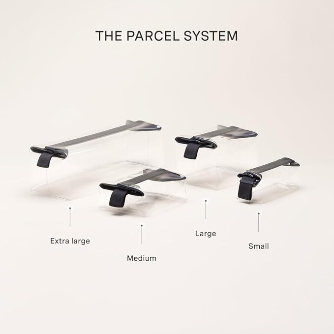 Cadence Parcel - Clear Dopp Kit with Magnetic Closure - Durable and Leak-Resistant Travel Toiletry Kit - TSA-Compliant & Modular Design - Hygiene Bag for Travel Essentials - .5 Qt - Ink