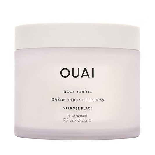 OUAI Body Cream, Melrose Place - Hydrating Whipped Body Cream with Cupuaçu Butter, Coconut Oil and Squalane - Softens Skin and Delivers Healthy-Looking Glow - Sulfate Free Skin Care (7.5 Oz)