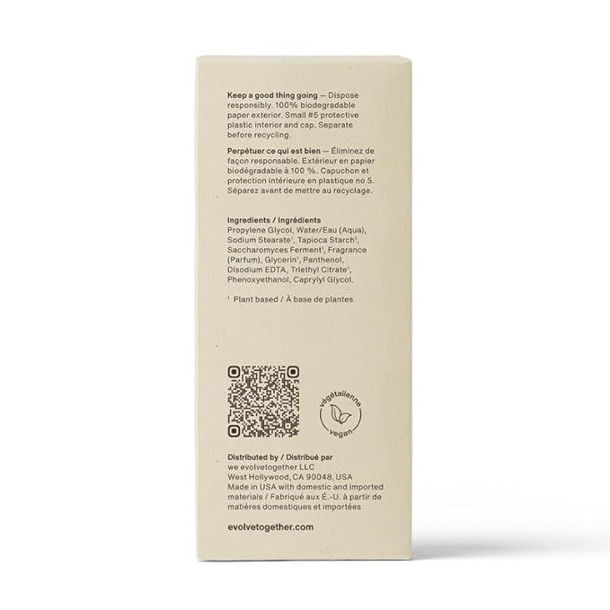 evolvetogether Aluminum Free Natural Deodorant for Women & Men | Lemon, Sage & Patchouli | Neutralizes Odors, Soothes Skin | Vegan, Cruelty-Free, Baking Soda Free | Made in USA (Tulum, 1.69 Oz)