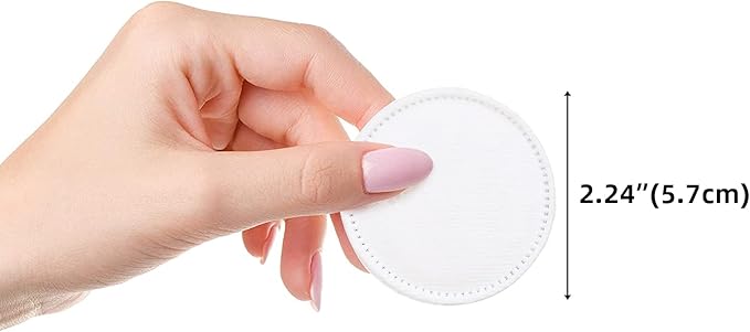 MSQ Cotton Rounds (300 Count), Makeup Remover Pads, Face Cotton Pads, Facial Cleansing Round Cotton Pads, Lint-Free
