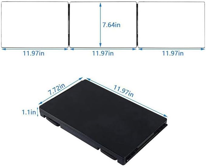 HIEEY 3 Way Mirror for Hair Cutting,360 Trifold Mirror with Height Adjustable Telescoping Hooks,and 5X Magnification,for Makeup, Hair Styling