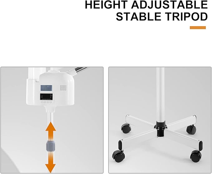 Professional 2 in 1 Facial Steamer Upgrade Esthetician Steamer with hot & Cold Nozzle Beauty Salon Spa