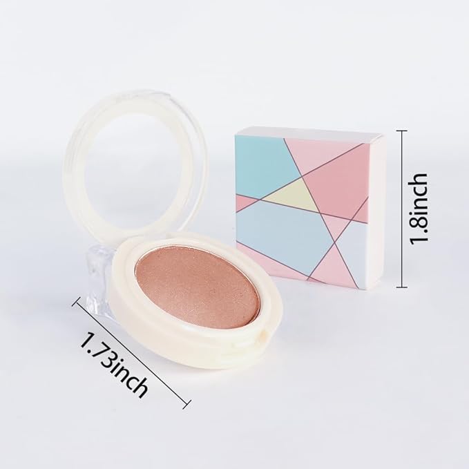 Eyeshadow Single Glitter, High-Pigment Monochrome Eye Shadow Pressed Powder, Everyday Velvety Silky Eye Makeup Looks, Professional Long-Lasting Waterproof Single Eyeshadow Palette, Brown 02