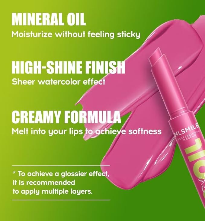 3 Colors Fat Lip Oil Click Slick,Press Lipstick Set, moisturizing and nourishing long-lasting lipstick, non-sticky high-pigment glossy lip oil, lightweight and shiny coconut oil lip plumper (Set-C)