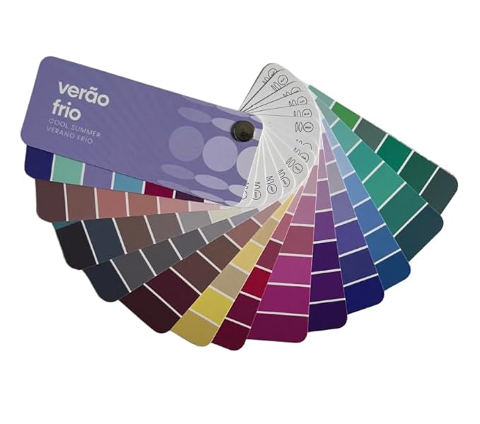 Multilingual Cool Summer Palette Color Fan by Studio Immagine, Personalized Color Guide for Cost Saving, Smart Shopping, Outfit & Wardrobe Planning; Verano Frio/Verao Frio