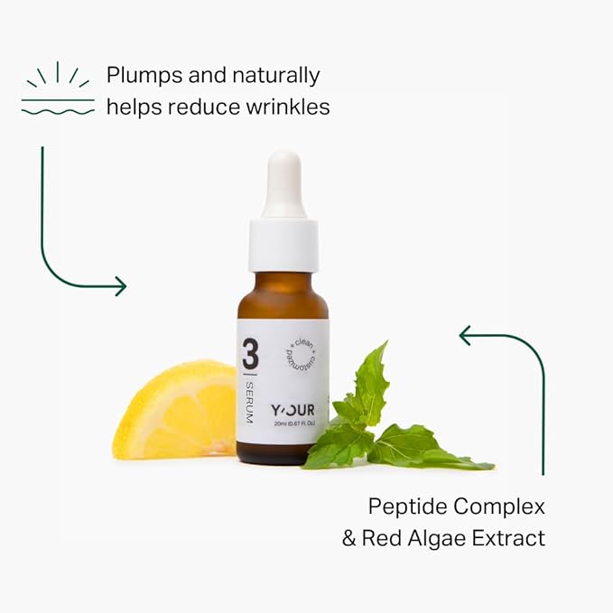 Y'OUR Anti-Aging Skincare Set – 5-Step System with Cleanser, Day Cream, Serum, Night Cream & eye Cream – Targets Wrinkles & Fine Lines – Hydrating, Firming & Non-Comedogenic Formula.