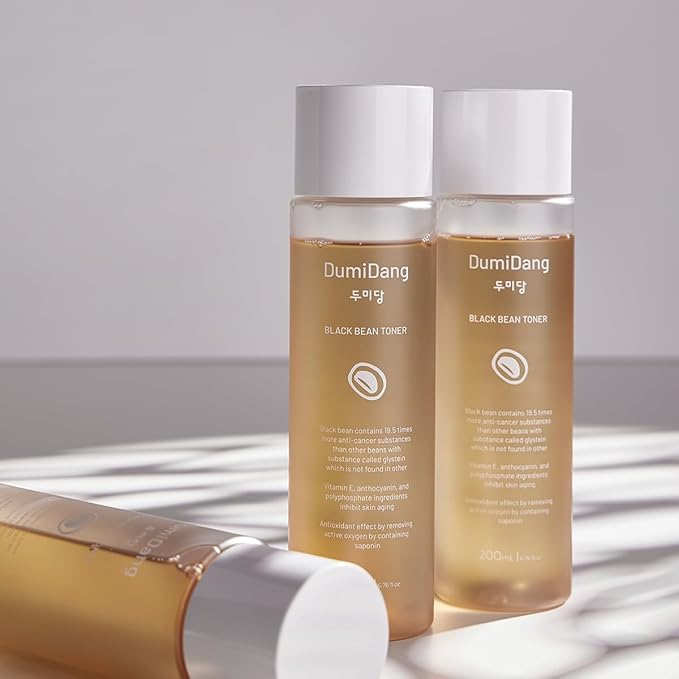 Black Bean Essence Toner - Korean Traditional Vegan Skincare Formula, Anti-Aging &Youthful Skin with Fermented Black Bean Extract, 200mL | 6.75fl. oz.