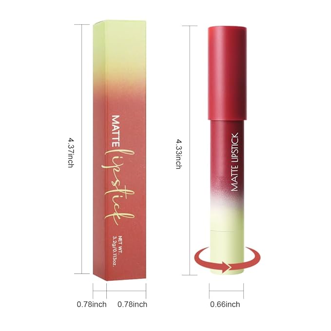 BINGBRUSH 2in1 Matte Lip Liner and Lipstick Combo, Lipstick for Women, Longwear Waterproof Lip Liner Pencil, Matte lipstick Smudge Proof lipstain, Women's Long Lasting Lip Makeup (4#Hot Shot)