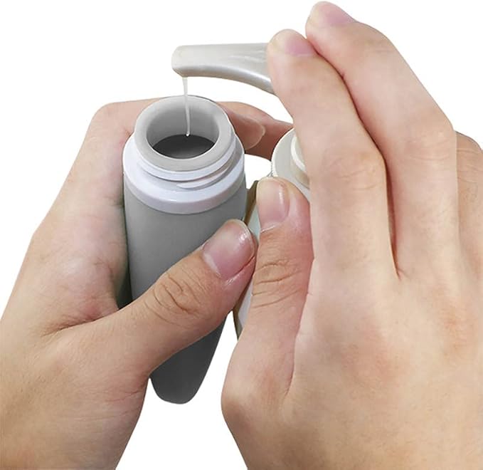 Travel Bottles for Toiletries, TSA Approved 3 oz Leak Proof Silicone Soft Refillable Squeeze Travel Size Containers BPA Free for Air Travel, Shampoo, Conditioner, Oils, Patriotic (Red-White-Blue)