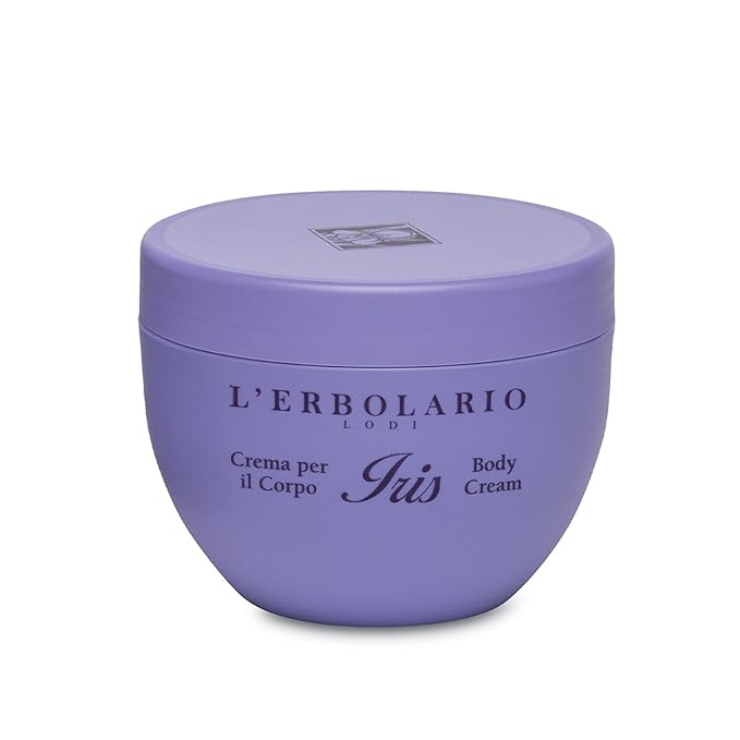 L'Erbolario Body Cream - Moisturizing Skin Care Body Butter for Women - Rich, Buttery with Floral Fragrance - Softening, Elasticizing - Iris - 10 oz